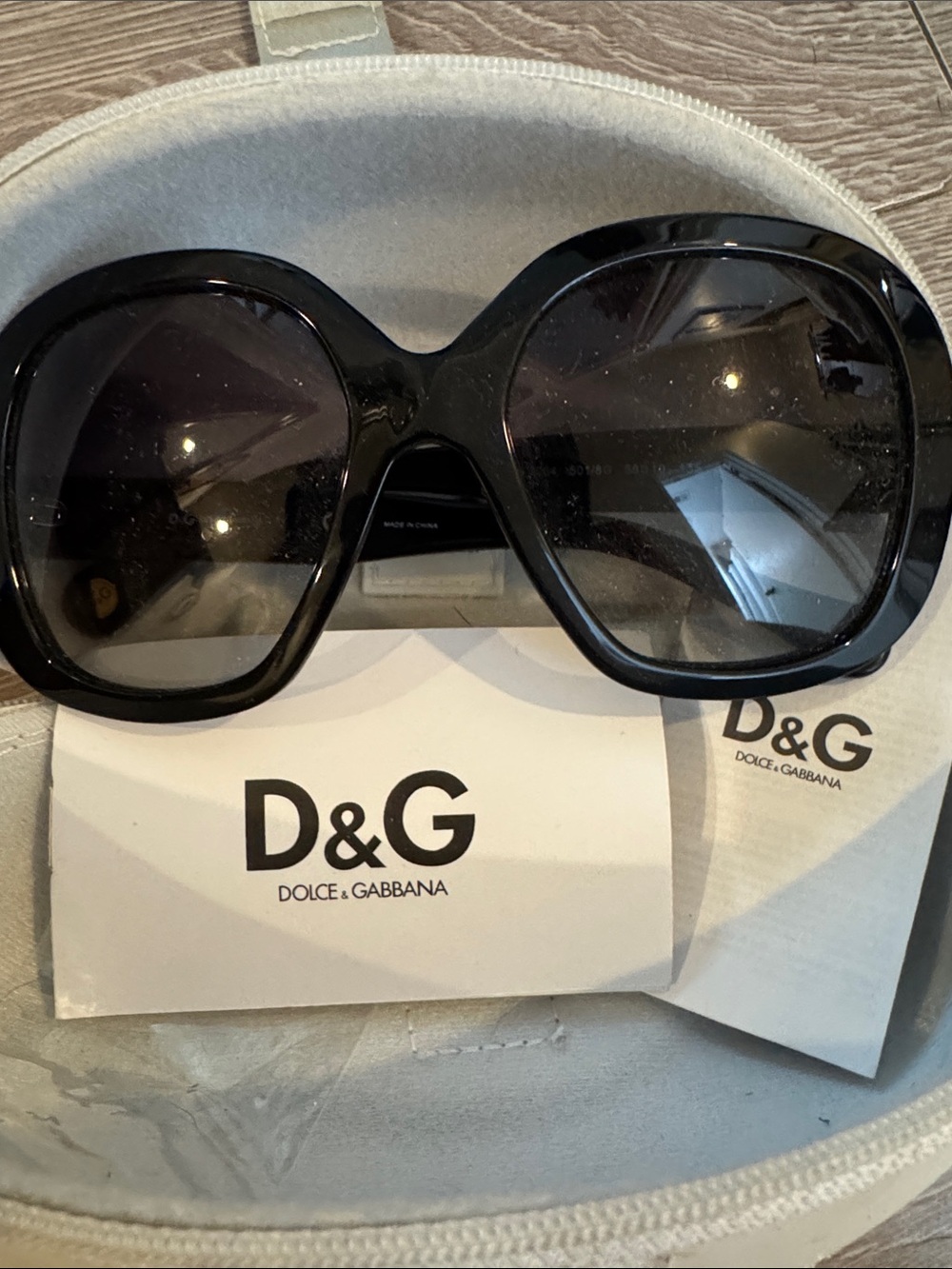 Vintage Dolce & Gabbana Black Oversized Women's Sunglasses